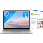 Microsoft Surface Laptop Go - i5 - 8GB - 256GB Platinum + Mi Microsoft 365 Personal NL Abo